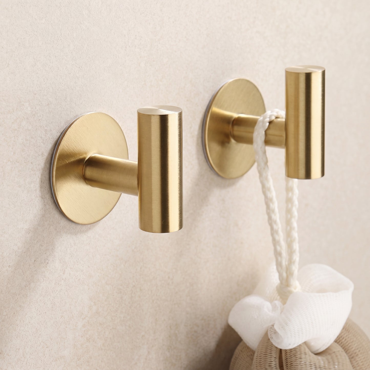 Adhesive Stainless Steel Wall Hooks — No Drill