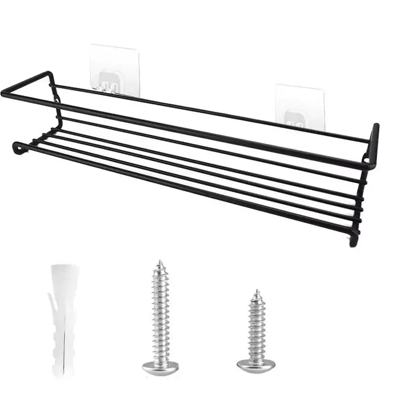 Aura Spice Gallery – Minimalist Wall-Mounted Organizer (Black)