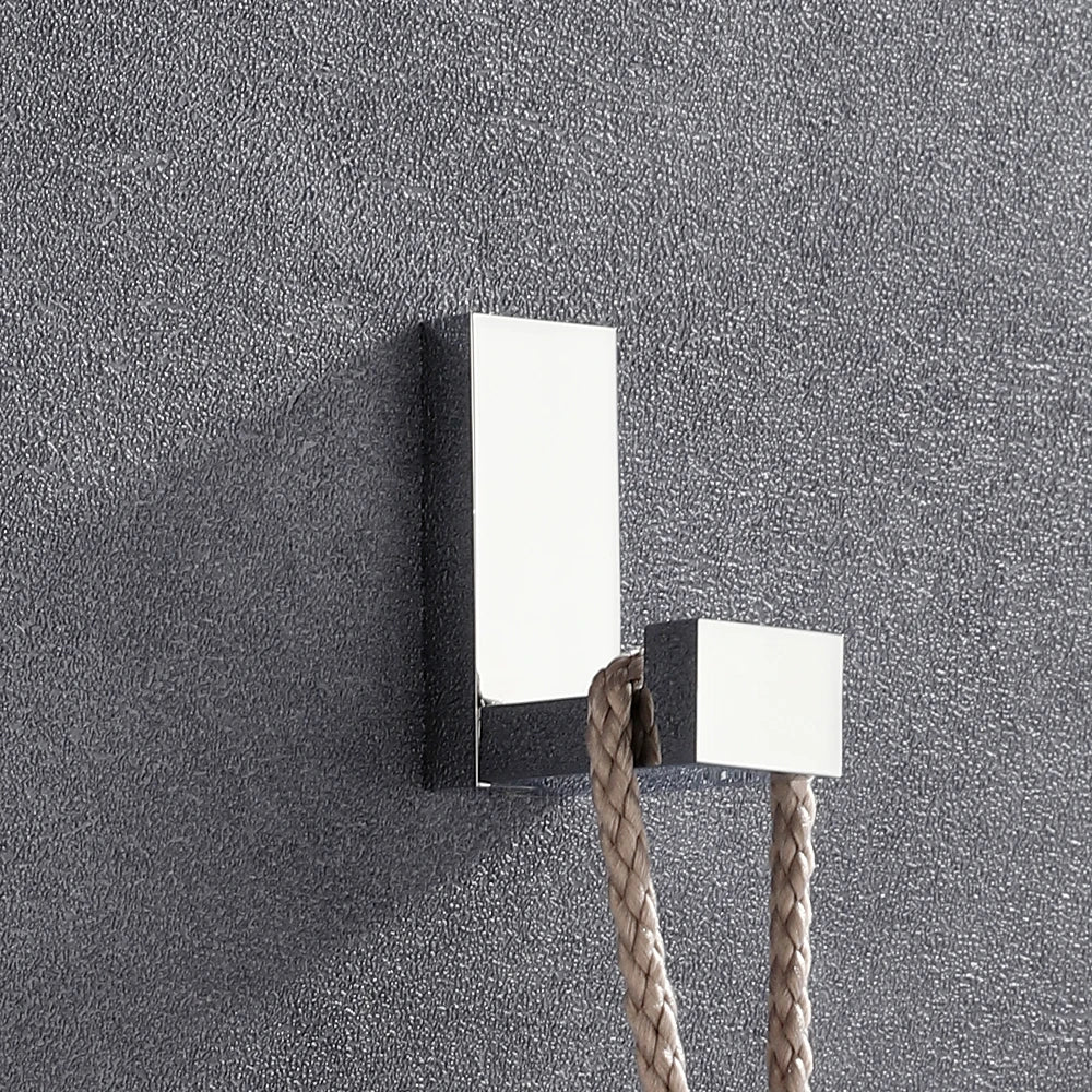 Brass Elegance Wall Hook – Solid Copper Minimalist Hanger (Chrome)