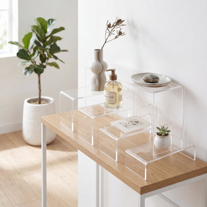 Clear Acrylic Display Riser in jewelry store display case