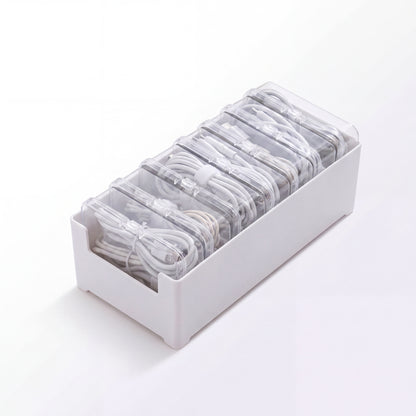 Clear Modular Organizer Case – full product view showing transparent design