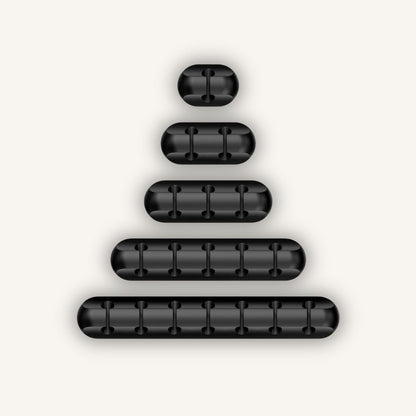 Desk Cable Clips Matte Black before and after desk cable organization