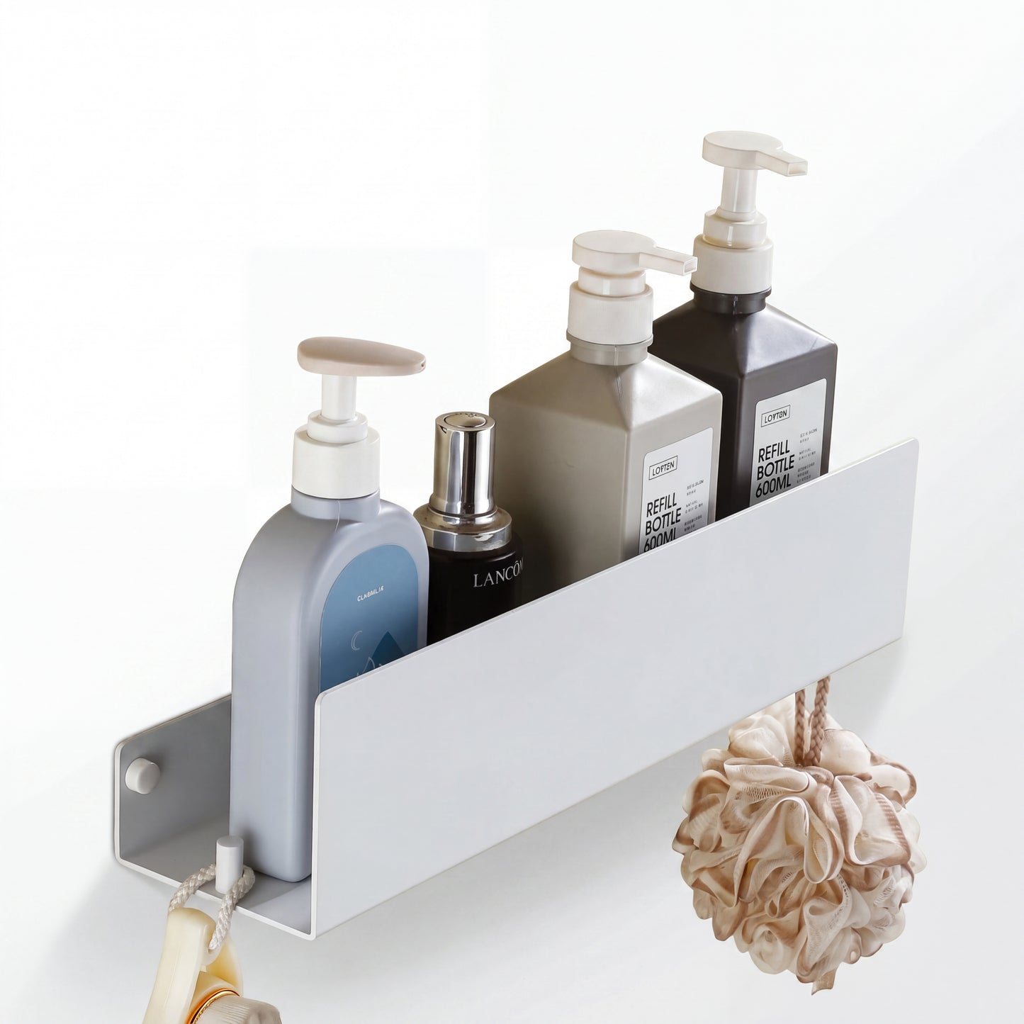 Floating Bathroom Shelf White – full product view showing clean minimal design