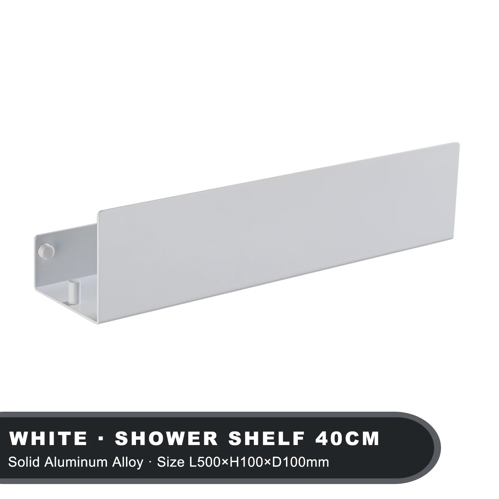White floating shelf with towels folded neatly and decorative accessories