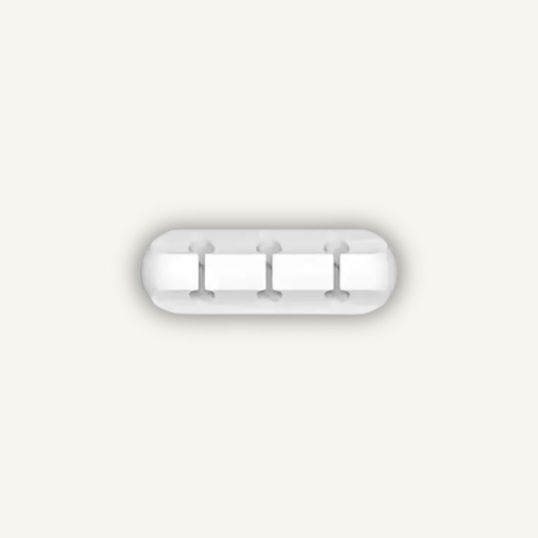 FlowPoint Cable Anchor – Minimalist Desktop Management (Pure White)