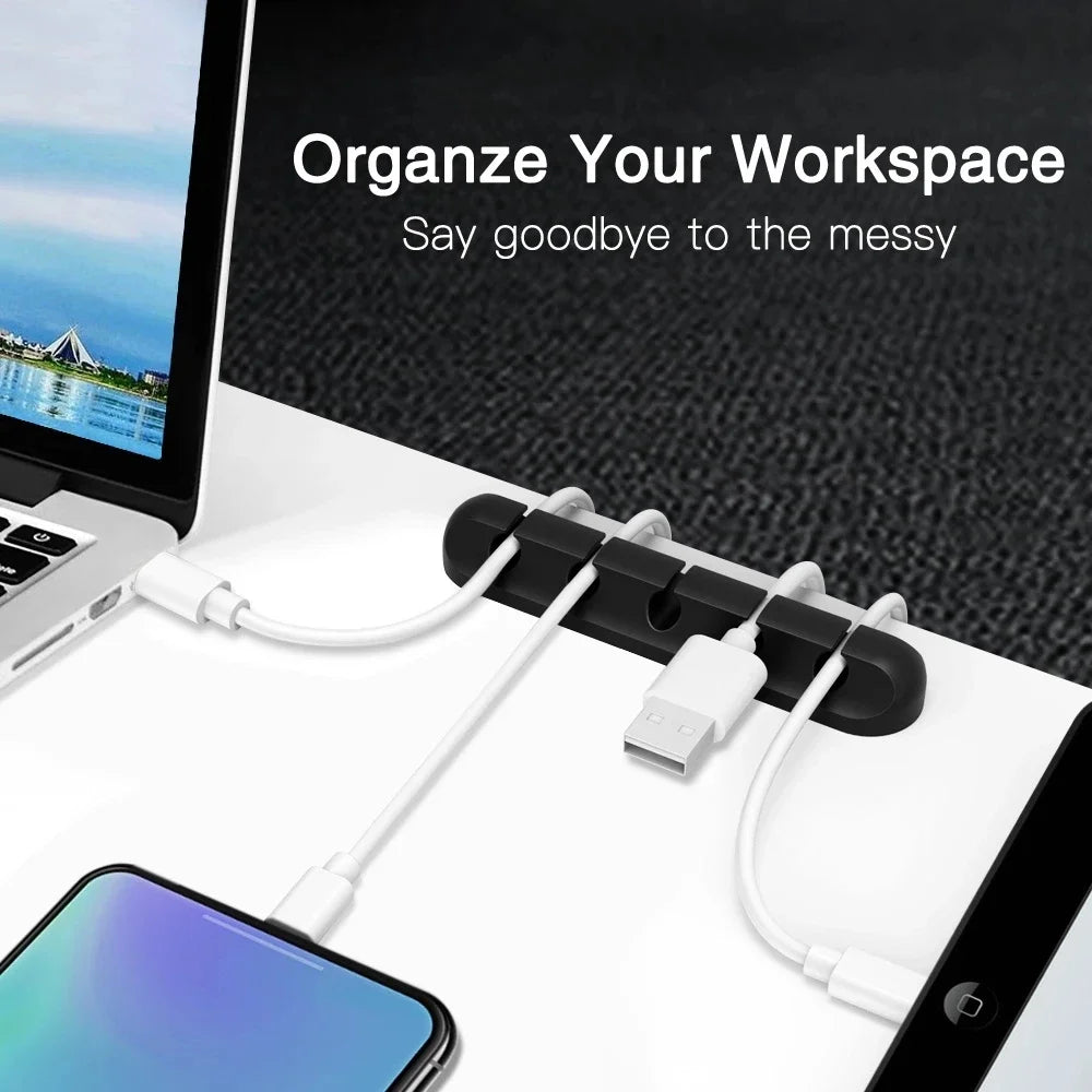 FlowPoint Cable Anchor – Modern Desktop Management (Matte Black)