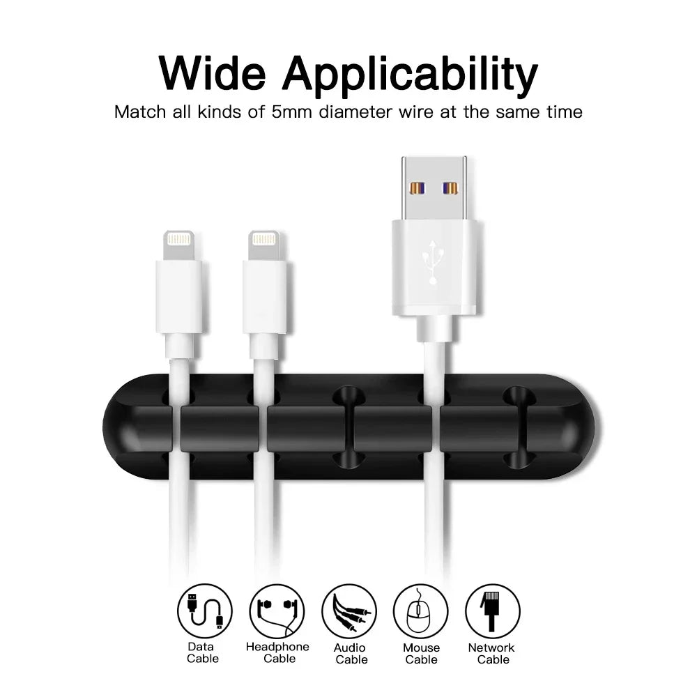 FlowPoint Cable Anchor – Modern Desktop Management (Matte Black)