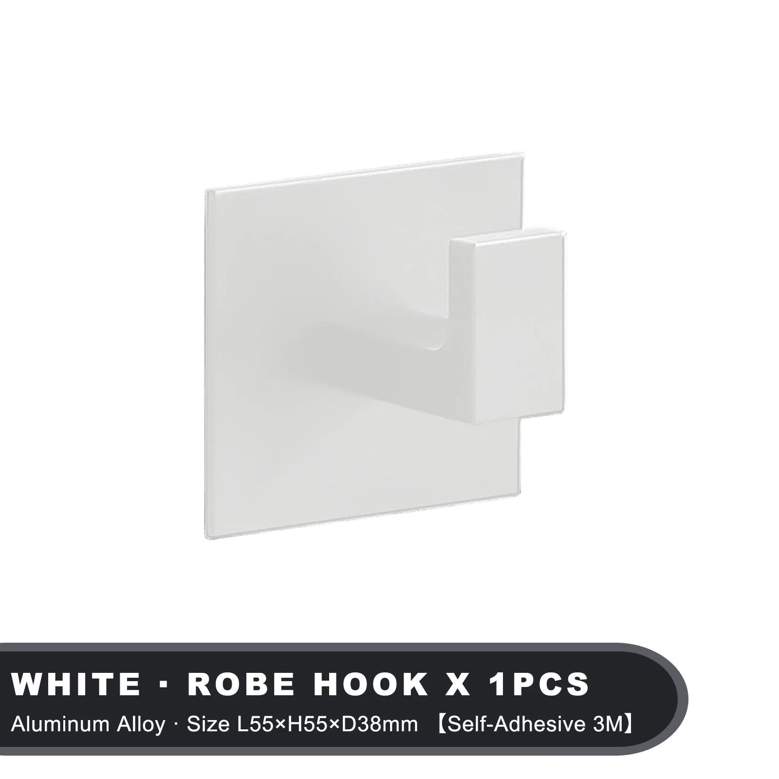 Aluminum adhesive hook holding bicycle helmet on wall