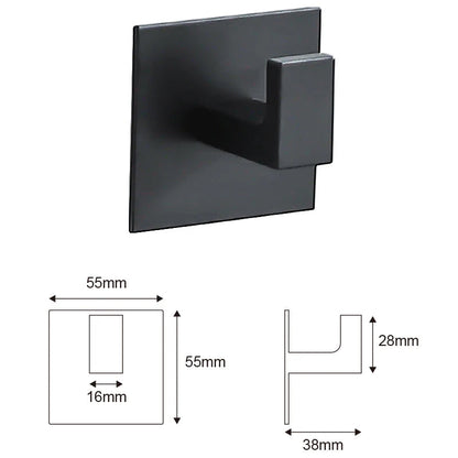 Aluminum wall hook installed on tile without drilling
