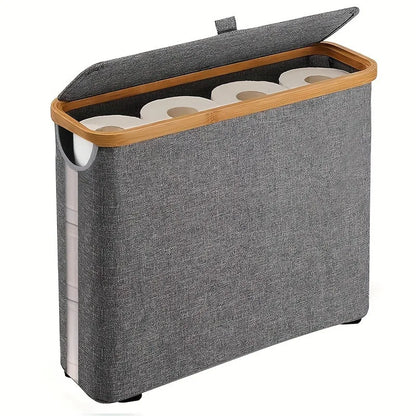 Linen View Stock Basket – Foldable Bathroom Organizer with Vision Window