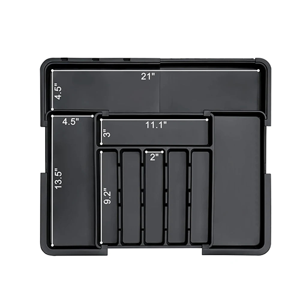 Nestill Expand Cutlery Tray — Matte Black