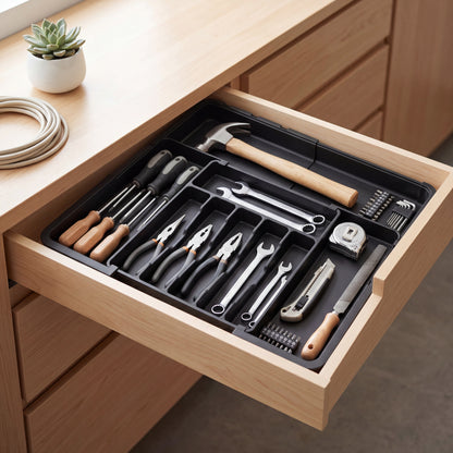 Nestill Expand Cutlery Tray — Matte Black