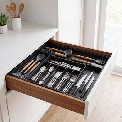 Nestill Expand Cutlery Tray — Matte Black