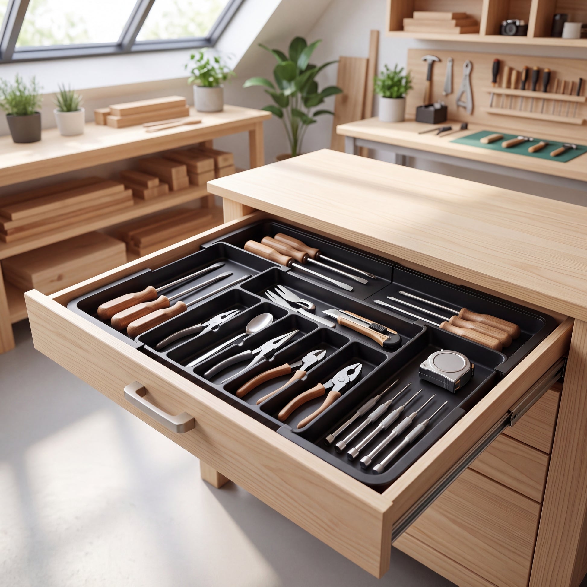 Nestill Expand Cutlery Tray — Matte Black
