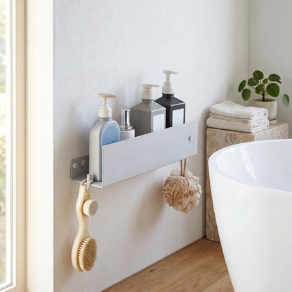PureLift Floating Shelf – Minimalist Aluminum Shower Sanctuary