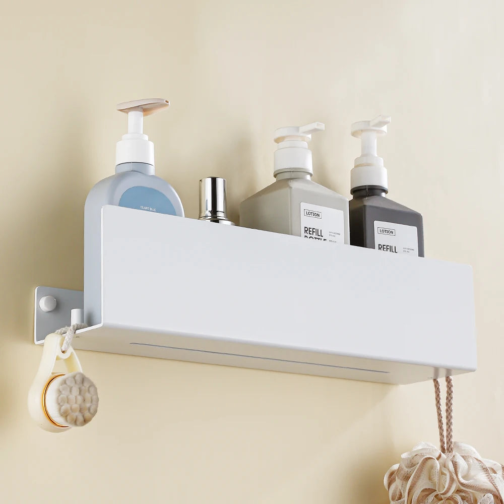 PureLift Floating Shelf – Minimalist Aluminum Shower Sanctuary