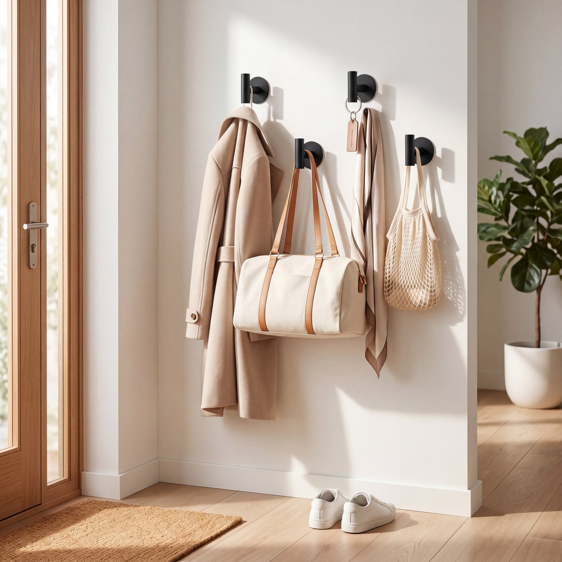 PureMount Stainless Hook – Drill-Free Minimalist Wall Hanger