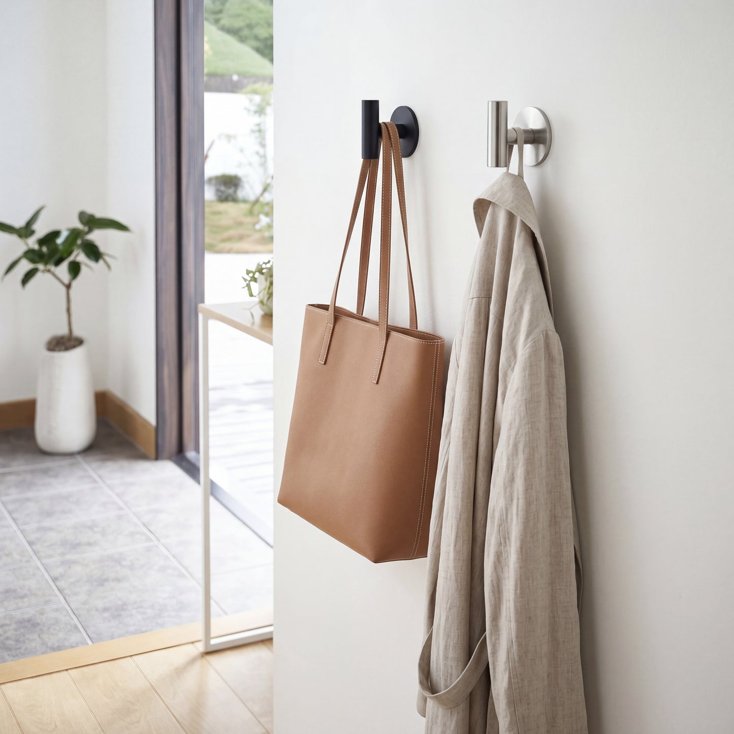PureMount Stainless Hook – Drill-Free Minimalist Wall Hanger