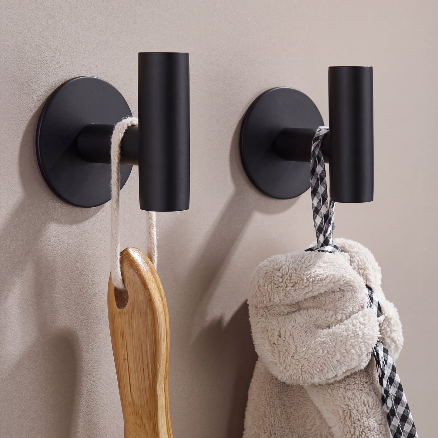 Adhesive Stainless Steel Wall Hooks — No Drill