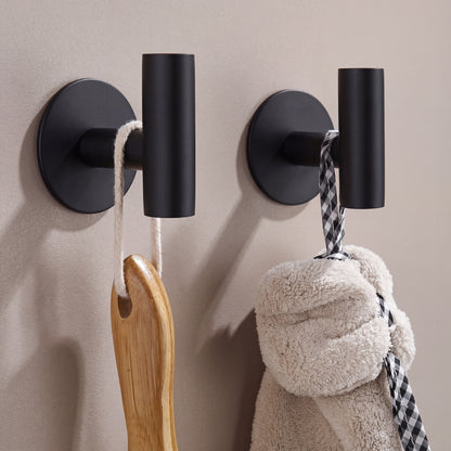 Adhesive Stainless Steel Wall Hooks — No Drill