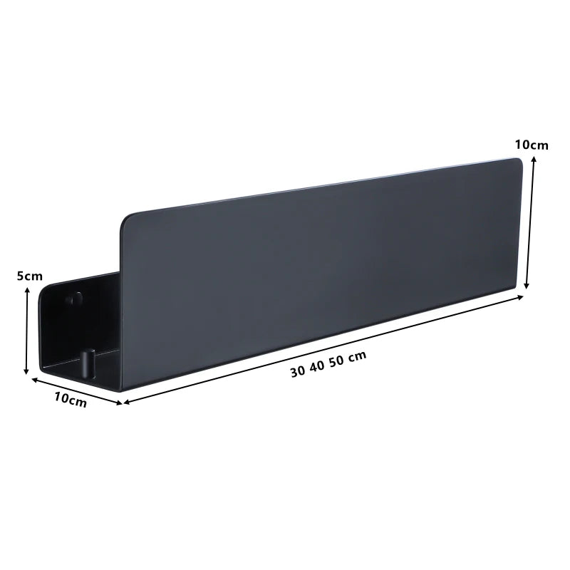 Shadow Floating Shelf – Matte Black Architectural Organizer