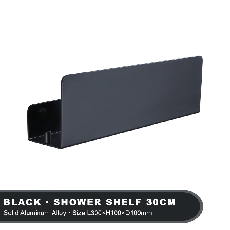 Shadow Floating Shelf – Matte Black Architectural Organizer