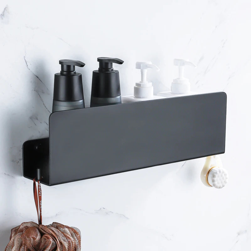 Shadow Floating Shelf – Matte Black Architectural Organizer