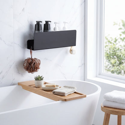 Shadow Floating Shelf – Matte Black Architectural Organizer