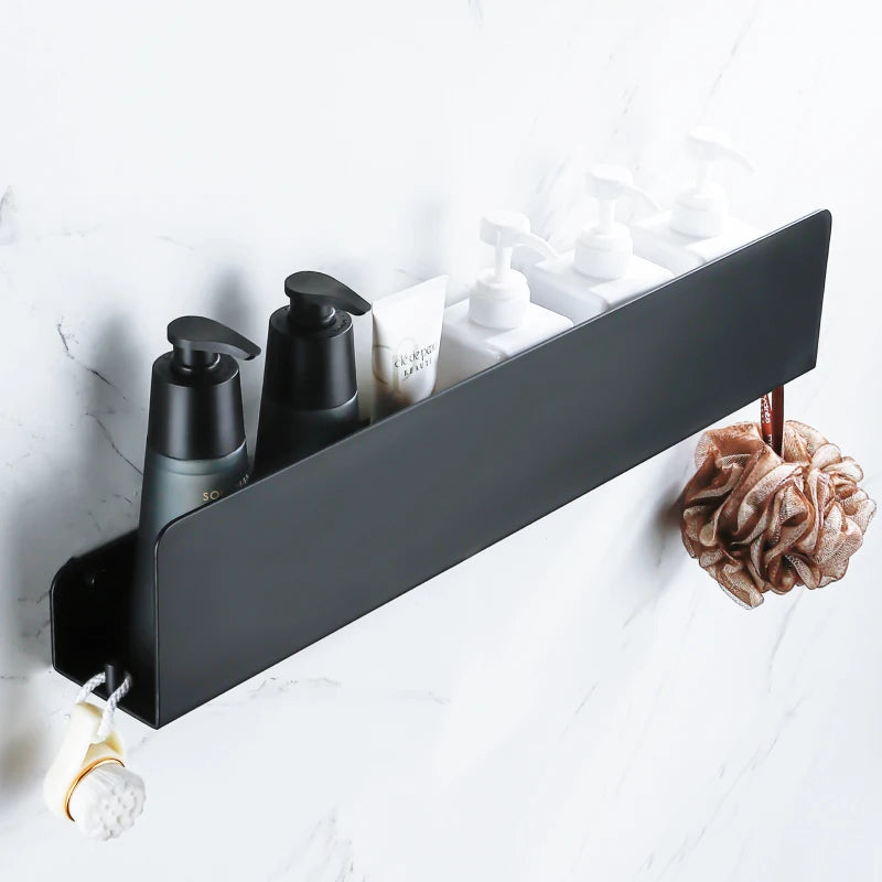 Shadow Floating Shelf – Matte Black Architectural Organizer