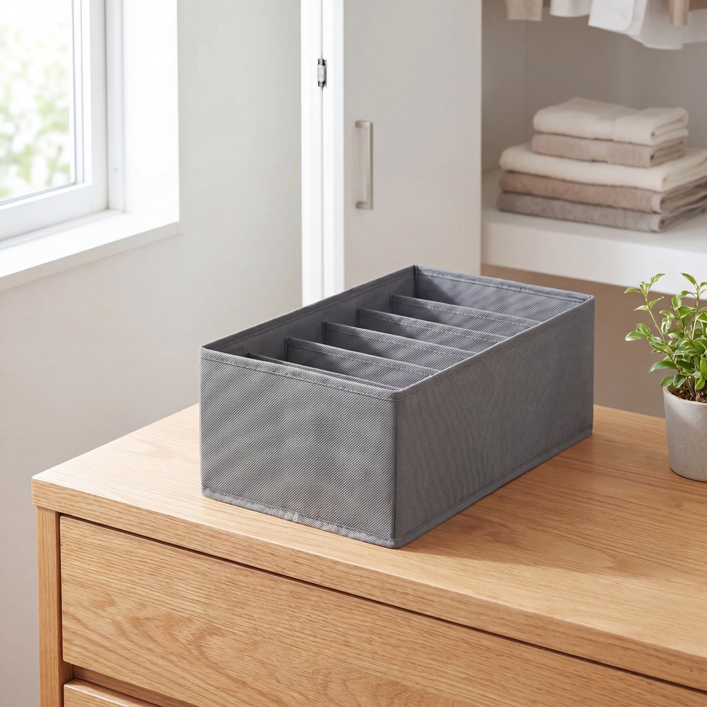 SilkFlow Drawer Dividers | Modular Wardrobe Organizer Charcoal Grey — Nestill