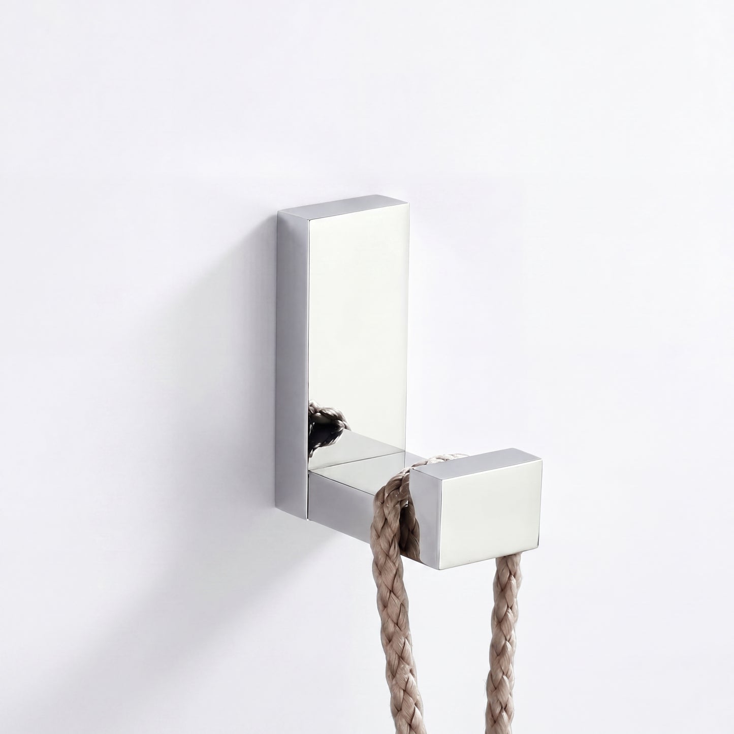 Solid Brass Wall Hook Chrome Finish – full product view on white background