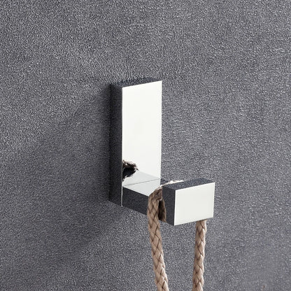 Solid Brass Wall Hook Chrome Finish in entryway with bags and keys