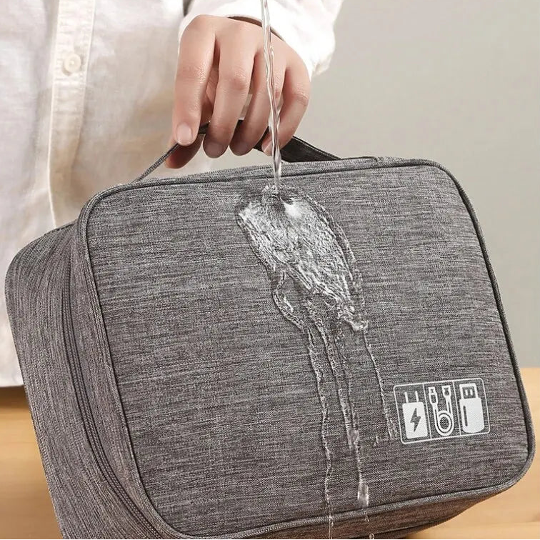 Travel Cable Organizer Bag organizing charging cables adapters and earphones