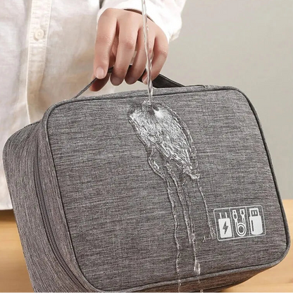 Travel Cable Organizer Bag organizing charging cables adapters and earphones