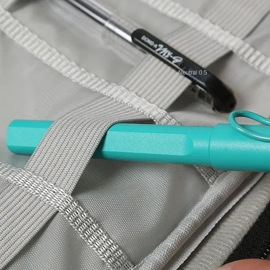 Travel Cable Organizer Bag detail of mesh pocket for smaller accessories