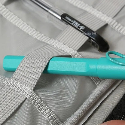 Travel Cable Organizer Bag detail of mesh pocket for smaller accessories